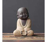 GGYTMQL Escultura de Adornos 9cm estatuas de Buda pequeños Figuras de Budismo Monje estatuilla Feng Shui cerámica Club de hogar decoración geomántica c c