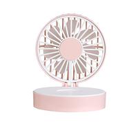 GGYTMQL Espejo Recargable Magno Rosa USB para Ventilador Mini Pocket Home Portable Handheld Desktop Ventil (Color: Verde, Tamaño: 7.9x7.5x4cm)