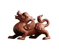 GGYTMQL Estatua de Buda Cadena de té de Arcilla Morada China Ornamento Pixiu Modelado de Riqueza Atrayendo Feng Shui decoración del hogar decoración del Feng Shui (tamaño: b)