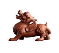 GGYTMQL Estatua de Buda Cadena de té de Arcilla Morada China Ornamento Pixiu Modelado de Riqueza Atrayendo Feng Shui decoración del hogar decoración del Feng Shui (tamaño: b)