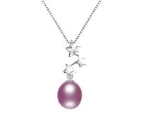 GGYTMQL Estrella de circón Costeo Joyería Fina para Mujeres Natural de Agua Dulce Natural Collar de Perlas Hecho en China