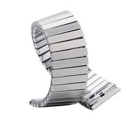 GGYTMQL Expansión elástica de acero inoxidable expansión de metal de metal plateado pulsera de pulsera de la banda de reloj de oro plateado con herramienta
