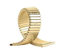 GGYTMQL Expansión elástica de acero inoxidable expansión de metal de metal plateado pulsera de pulsera de la banda de reloj de oro plateado con herramienta