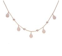 GGYTMQL Fashion Women Girl Charm Jewelry Micro Pave Sarcelado Bling Agua Lágrima Drop de Piedra Collares de gargantillas