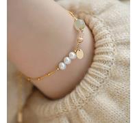 GGYTMQL Feng Shui Hetian Jade Wealth Bracelet Pearls Freshwater Pearls Amuleto Amuleto Lucky Ajustable Pulsera de espíritus malvados Mujeres adecuadas, Estilo B Cinnabar (Color: Estilo A)