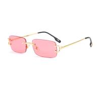GGYTMQL Gafas de sol con marco de borde de corte sin montura para mujer, UV400, gafas de sol de moda para hombre, sin marco, gafas de marco estrecho, C6, Talla única