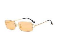 GGYTMQL Gafas de sol con marco de borde de corte sin montura para mujer, UV400, gafas de sol de moda para hombre, sin marco, gafas de marco estrecho, C4, Talla única