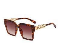 GGYTMQL Gafas de sol de metal con marco cuadrado para fotografía callejera para hombres y mujeres, gafas de sol decorativas para vacaciones al aire libre (color: G, tamaño: mediano), g, Medium