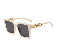 GGYTMQL Gafas de sol de metal con marco cuadrado para fotografía callejera para hombres y mujeres, gafas de sol decorativas para vacaciones al aire libre (color: G, tamaño: mediano), b, Medium