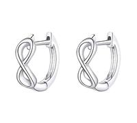 GGYTMQL Geométrico Infinity Love Hoop Pendientes para Mujeres Minimalista Silver 925 Joyas Diarias Accesorios