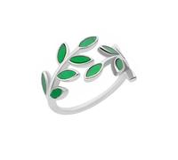 GGYTMQL Girl Products Ring Ringe Damen Bijouterie Herren Grüne Ringe Für Frauen, Blattförmiger Fingerring Im Vintage-Stil Gifts