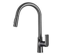 GGYTMQL Goldia de cocina de pulverización de pulverización, cabezal de spray de 2 funciones, toques de la batidora de la cocina de latón con soporte de esponja, negro mate (negro mate)