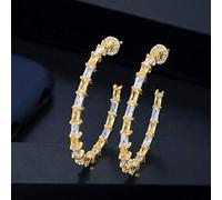 GGYTMQL Gran Forma de Bucle Redondo COCON CUBICO PEENES Amarillos Amarillos PAVADO para JOYERÍA Mujeres