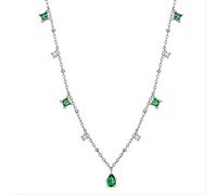 GGYTMQL Green Crystal Tassel Water Drop Bead Link Chain Collar Joyería para Mujeres Accesorios