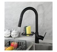 GGYTMQL Grifo, cocina gris de cocina de la cocina del grifo de un solo manejo de un solo arco de arco de arco de cisne moderno fregadero de fregadero con belleza de estante de almacenamiento viene