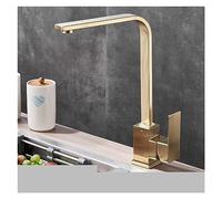 GGYTMQL Grifo de cocina de latón negro palanca simple H/C 360 Rotación Mezcladora Tail Basin Grule grúa Tap para el grifo de baño (pintura blanca)