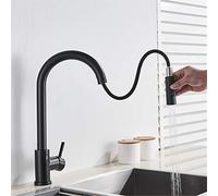 GGYTMQL Grifo de Cocina de Sentido Inteligente, grifos de Sensor de extracción Mate Negro, grúa giratoria de Dos Toque de Agua de Agua, Sentido del níquel (Sentido de Oro Cepillado)