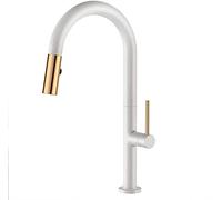 GGYTMQL Grifo de cocina, grifo de fregadero de cocina 360 ° girando con pulverizador extraíble 2 modos de pulverización de pulverización de latón para agua caliente y fría 1