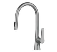 GGYTMQL Grifo de cocina montada en la cubierta de rosa negra dos funciones de dos funciones de manejo de una sola manija de la mezcla de agua fría y caliente.