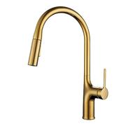GGYTMQL Grifo de cocina montada en la cubierta de rosa negra dos funciones de dos funciones saque la batidora de agua fría y caliente toques (gris)