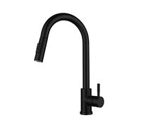 GGYTMQL Grifo de Cocina Tirando el Sensor de níquel Cepillado Acero Inoxidable de Acero Inoxidable de inducción Inteligente Toque de Toque de Toque de Toque (Negro Mate, Toque Inteligente)
