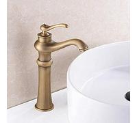 GGYTMQL Grifo de Lavabo del baño de baño Antiguo con decoración de Lujo para la Superficie de la Superficie cepillada de Bronce Grifo para decoración del hogar