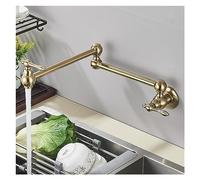 GGYTMQL Grifo de montaje en la pared de cocina, grifo de agua fría dual, de 360 grados giratorios de cuello plegable (cromo)