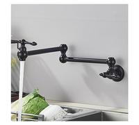 GGYTMQL Grifo de montaje en la pared de cocina, grifo de agua fría dual, de 360 grados giratorios de cuello plegable (cromo)