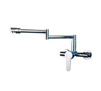 GGYTMQL Grifo de toque de mezclador zedaro, 360 grados giratorios giratorios chapado cromado todo el grifo de la cocina de la cocina de cobre tri-pli-pliegue de pared plegada de agua fría toque de