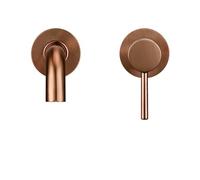 GGYTMQL Grifo mate de cuenca de montaje en pared negra con mango único para el lavabo de baño construcción de latón de agua caliente y fría batidora de oro rosa blanca acabado de gunmetal