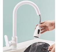 GGYTMQL Grifos de cocina con spray extraviado, matriz de lavabo del fregadero de la cocina latón 360 ° agua caliente agua caliente y agua fría un solo orificio multifunción multicador de cocina grifo