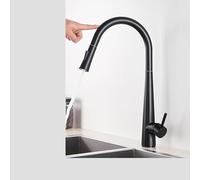 GGYTMQL Grifos de cocina del sensor de oro cepillado Control de toque inteligente Mezclador de grifos inductivos Cocina de cocina blanca negra grifos de cocina blancos (color blanco del sensor)
