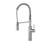 GGYTMQL Grifos de fregadero de la cocina, boquilla de pulverización de latón tope de boquilla de sprazy toque de una sola manija de agua giratoria caliente y fría, oro (negro)