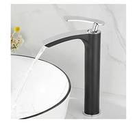 GGYTMQL Grifos de lavabo negro mezclador de lavabo de baño grifo recipiente de baño lavabo de agua mezclador de agua presionando el mezclador de agua caliente y agua fría de oro rosa (oro rosa)