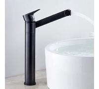 GGYTMQL Grifos de lavabo negro mezclador de lavabo de baño grifo recipiente de baño lavabo de agua mezclador de agua presionando el mezclador de agua caliente y agua fría de oro rosa (oro rosa)