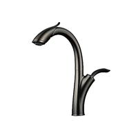 GGYTMQL Grifos de lavabo negro mezclador de lavabo de baño grifo recipiente de baño lavabo de agua mezclador de agua presionando el mezclador de agua caliente y agua fría de oro rosa (oro rosa)