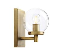 GGYTMQL Iluminación de Apliques de Pared de Vidrio Industrial, Accesorio de luz de Pared de Globo Arriba/Abajo para Cocina, Dormitorio, Comedor, Restaurante, Sala de Estar (Cepillado)