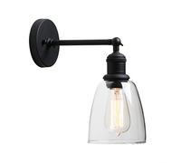 GGYTMQL Iluminación Industrial Loft Bar Fitings de Luces de Pared de aplastamiento, lámpara de Pared Vintage con Sombra de Vidrio para Campanas para el Restaurante Corridor de café del Dormitorio de