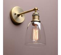 GGYTMQL Iluminación Industrial Loft Bar Fitings de Luces de Pared de aplastamiento, lámpara de Pared Vintage con Sombra de Vidrio para Campanas para el Restaurante Corridor de café del Dormitorio de