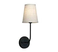 GGYTMQL Iluminación Lámparas de Pared de Tela de cáñamo Modernas Vintage, al Lado de Luces de Apliques de Pared para Sala de Estar, Dormitorio, Pasillo e14 Tornillo (Negro)