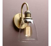 GGYTMQL Iluminación Modern Vintage Industrial Bell Splock Light Sitting con 5.6 "Clear Glass Lampside, para la Oficina de la Oficina Home Sala de Estar Bar de la Sala del Dormitorio (Negro)