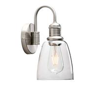GGYTMQL Iluminación Moderna Vintage Industrial Campana aplastante de la Pared Accesorio con Pantalla de lámpara de Vidrio Transparente de 5.6 ", para la Sala de Estar de la Oficina en el hogar.