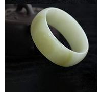 GGYTMQL Jade Bracelet para mujeres Joyas vintage Jade Stone Bangles, clásico chino AGATE Green Agate Jade Bangles Luck Amulet s, 58 mm