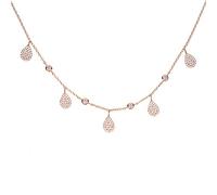 GGYTMQL Joya de Verano Drop de Goteo Micro Pave Encanto Savedtear Drop Station Collar de Gargantilla