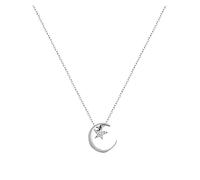 GGYTMQL Joyas/collares Collar de estrella de la luna Moda simple Cadena de clavículas brillantes Mujer Joyería de boda Regalo de cumpleaños Pendientes de mujeres