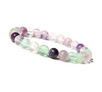 GGYTMQL Joyas de encanto pulseras con cuentas, pulseras de cuentas de color natural Beads Bangles Pulseras de cristal elástica Reiki Joyería de cristal para hombres Mujeres