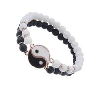 GGYTMQL Joyas de niñas 1 PAUR COMPLETO DE YIN YIN YANG PAREZAS CORDA AJUSTABLE ACCESORY ACCESORY ESTADILLO PRESIDAD ESTÁLED