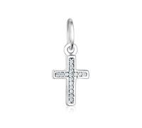 GGYTMQL Joyas pequeñas Rosario Cross cruelas Transparentes Colgantes para la Cadena de Femme Gargantilla