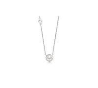 GGYTMQL Joyería/collares Collar s925 con colgante de perlas de agua dulce, cadena de 6 a 7 mm, forma de moño al vapor blanco, a la moda, a juego, joyería femenina, regalo para mujer