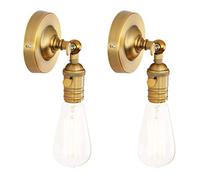 GGYTMQL Juego de 2 Industrial Vintage Loft Coffee Bar Kitchen Malet Wall Wall Light Lucking Luces de lámpara Edison Luces de Pared (antigüedades)